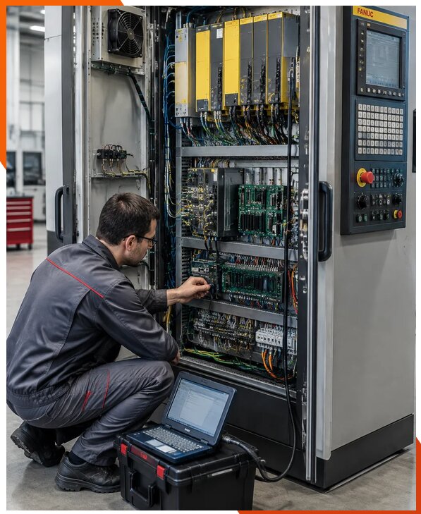 Ремонт систем ЧПУ FANUC промышленных станков в Кыштыме